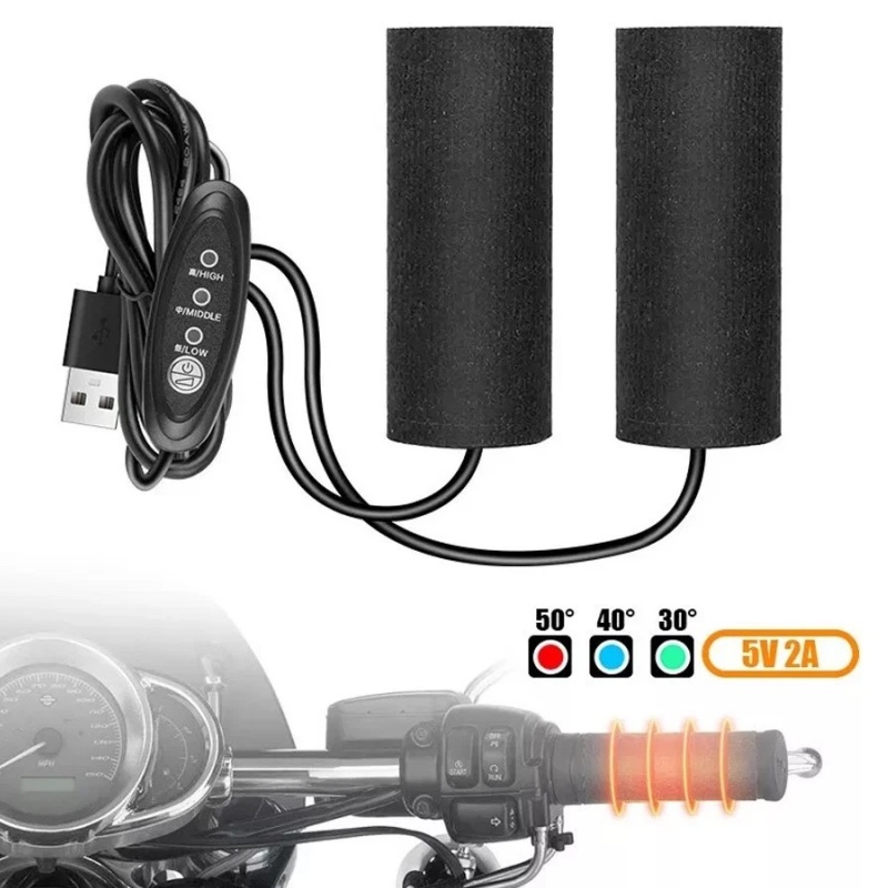 Handlebar Grip Heated - Podgrzewane manetki motocyklowe 5V USB, elektryczne,